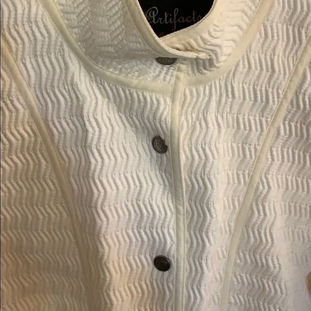 Artifacts White Textured Jacket - image 3